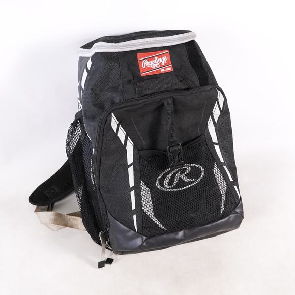 Rawlings R400 Youth Baseball Softball Black Backpack Sports Gear Equipment Bag - Picture 1 of 12